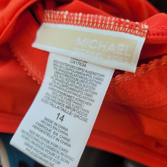 🧡NEW Michael Kors Halter Swimsuit One Piece - Picture 4 of 4